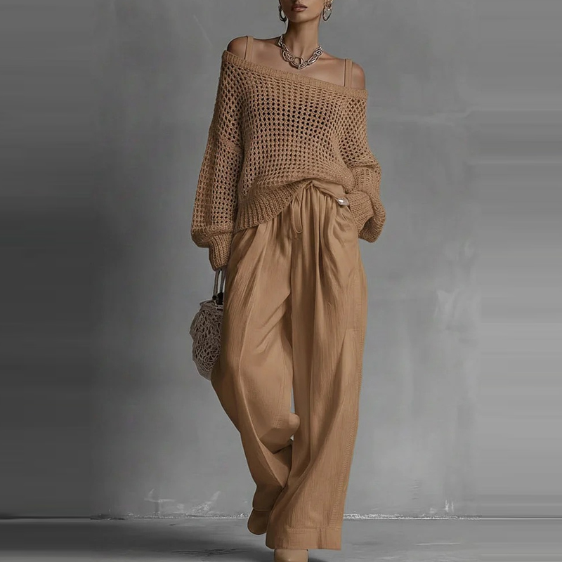 Fashion Solid One Shoulder Lon - đánh giá và giá Linen Pant Wide