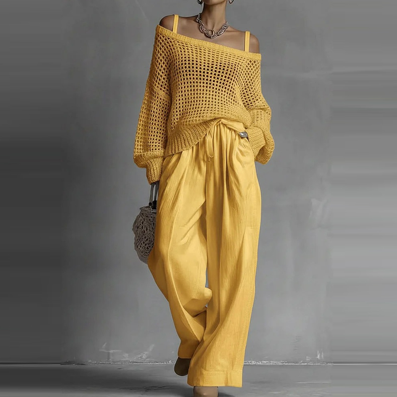 Fashion Solid One Shoulder Lon - đánh giá và giá Linen Pant Wide