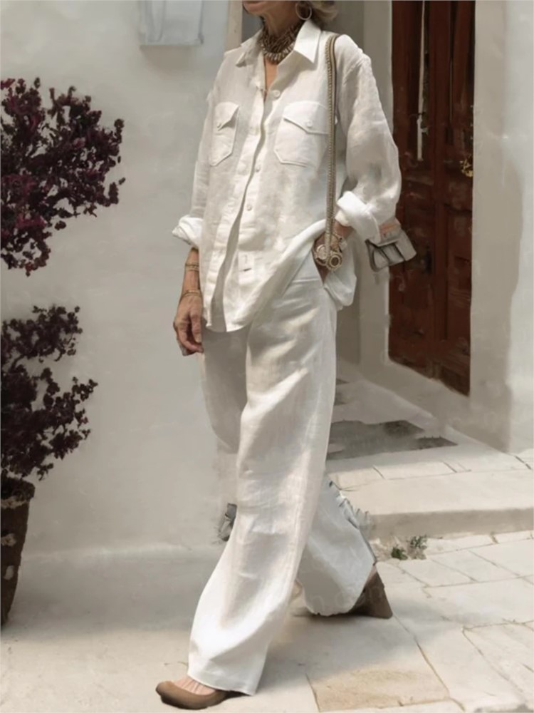 Fashion Solid Cotton Linen Shi - đánh giá và giá Linen Pant Wide