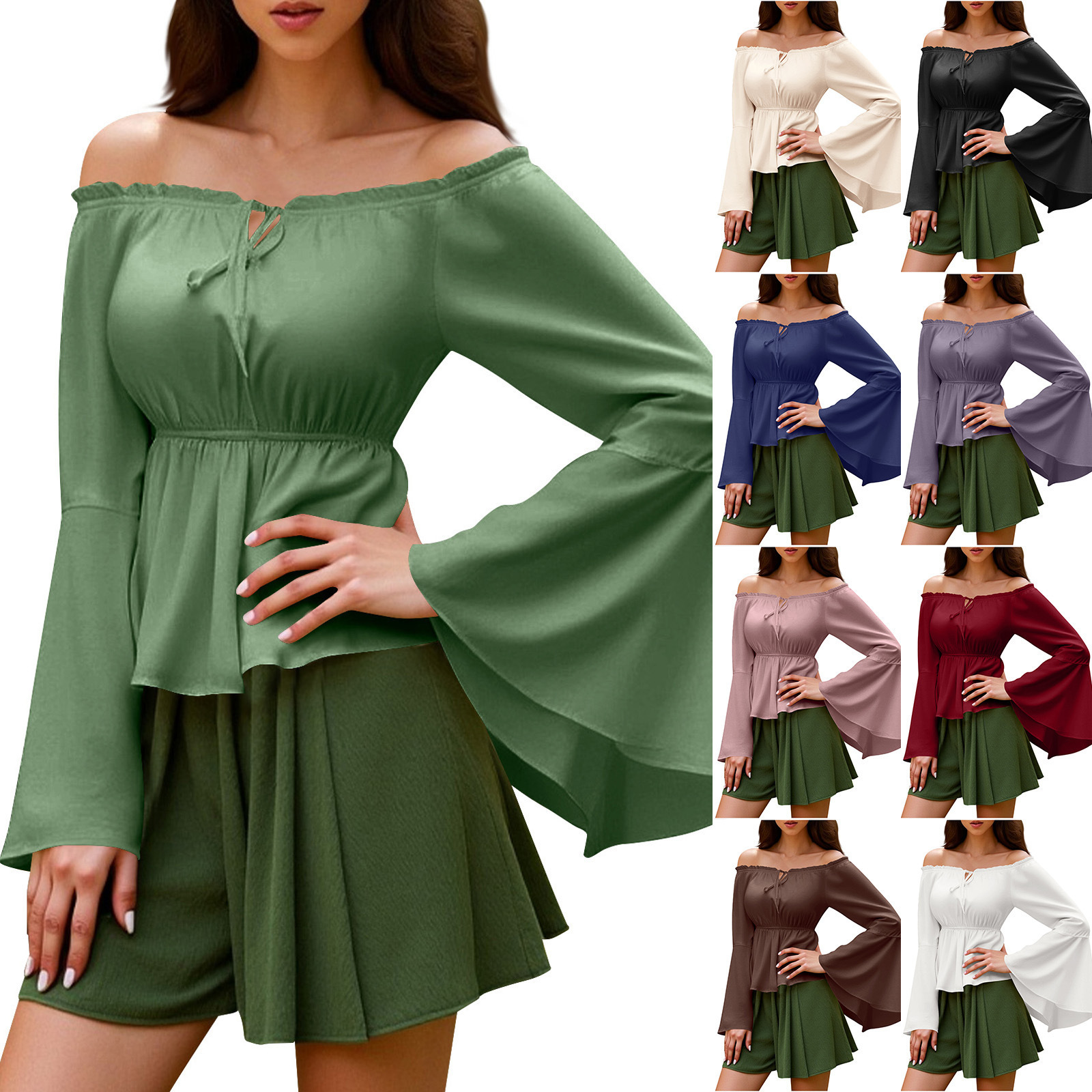 Womens Blouse Gothic Renaissan - đánh giá và giá Blouse Off Shoulder