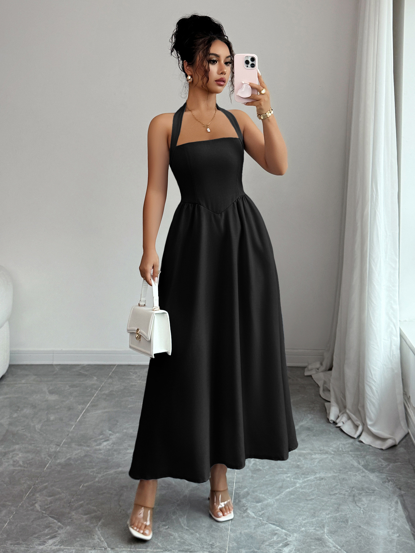 Women's Dress 5 Colors Halter  - đánh giá và giá Maxi Dress Halter
