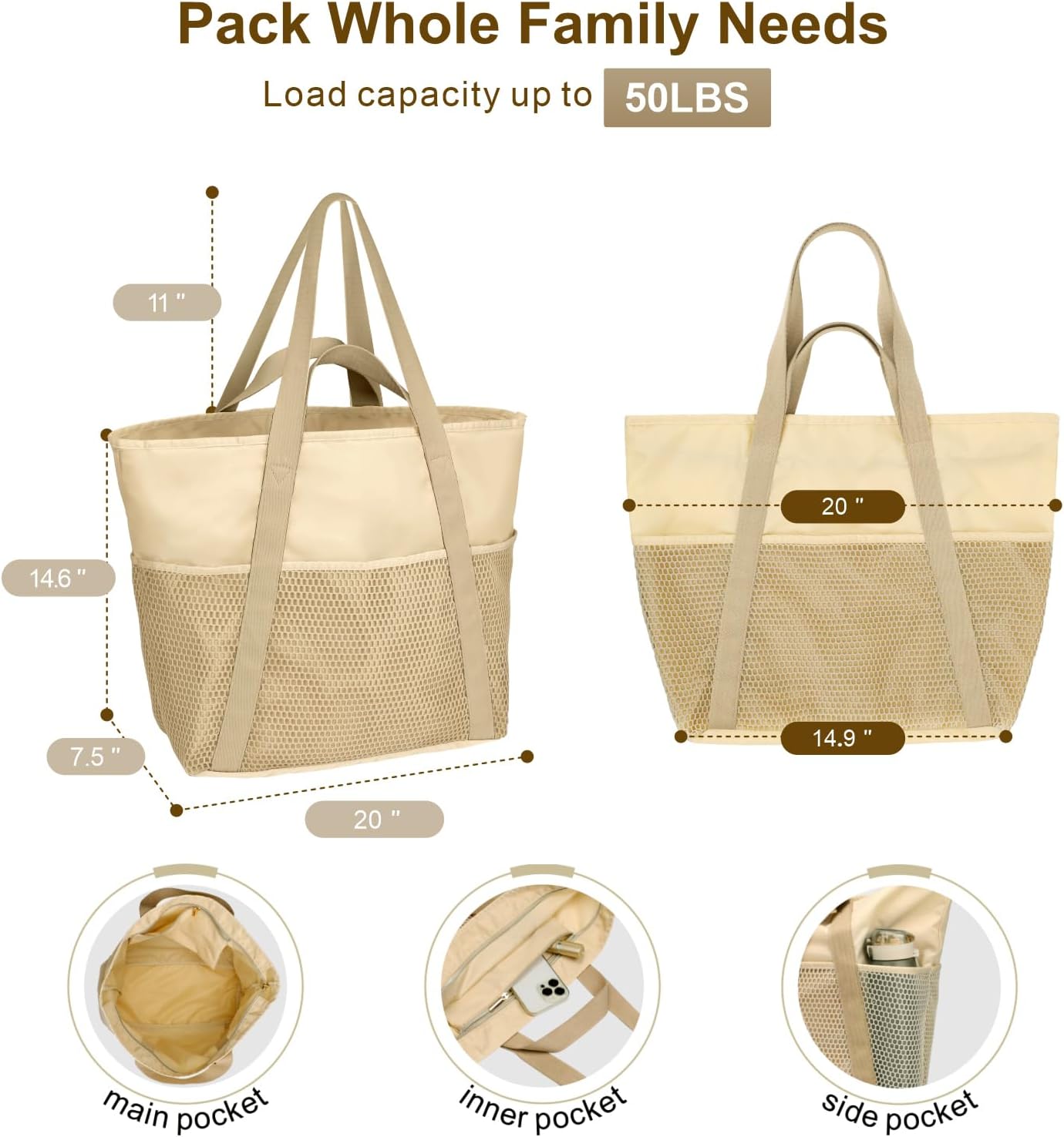 Waterproof Beach Bags for Wome - đánh giá và giá Tote Bag Beach