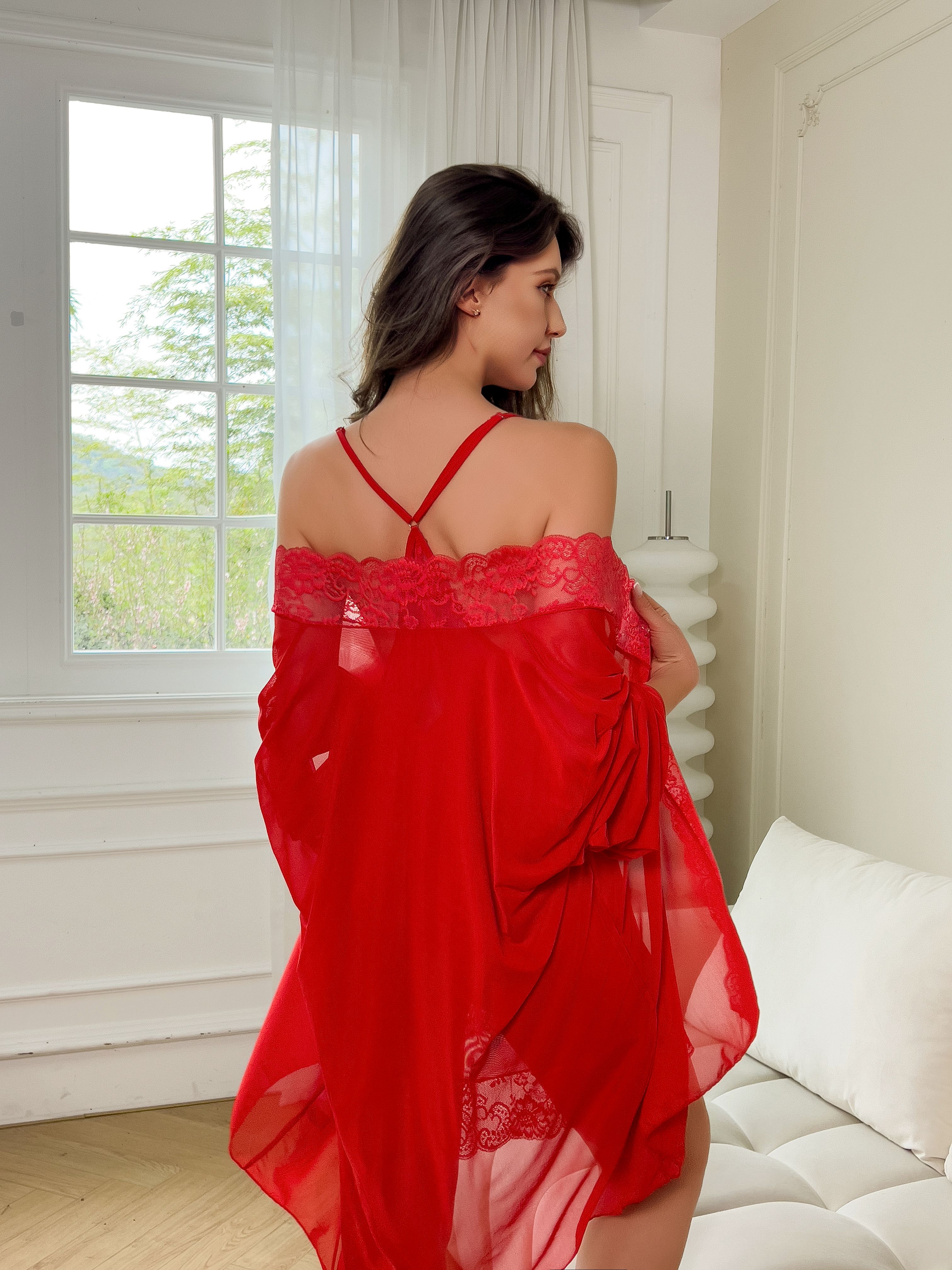 Plus Size Women Sexy Red Sheer - đánh giá và giá Kimono Sheer Floral