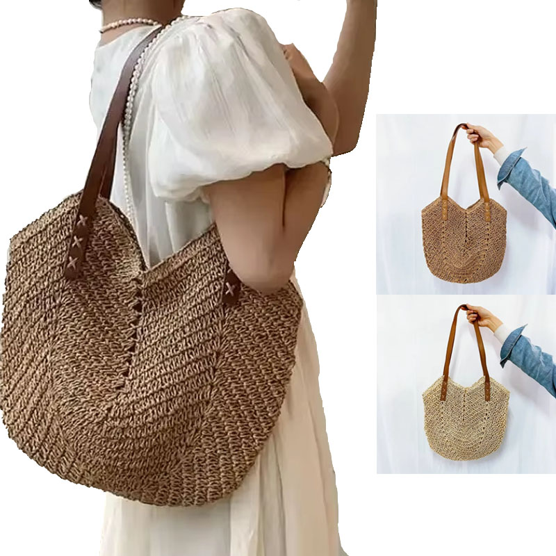 2026 Summer Handle Bag Hollow  - đánh giá và giá Crochet Bag Raffia