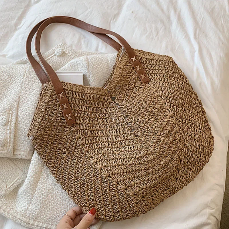 2026 Summer Handle Bag Hollow  - đánh giá và giá Crochet Bag Raffia