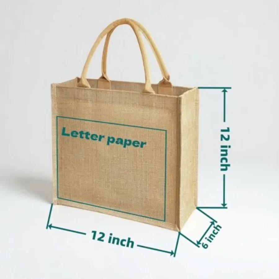 15 Pack Burlap Tote Bags 12x12 - đánh giá và giá Tote Bag Beach