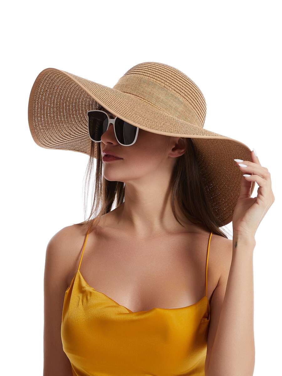 Womens Wide Brim Floppy Straw  - đánh giá và giá Hat Floppy Wide