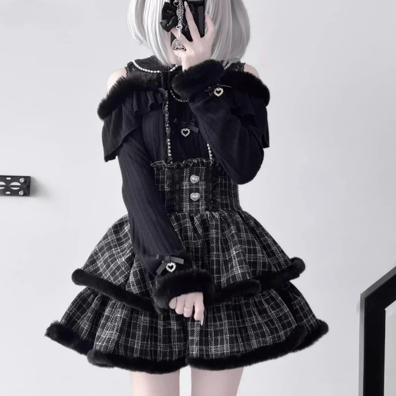 Y2k Japan Style Gothic Y2k Lol - đánh giá và giá Blouse Off Shoulder