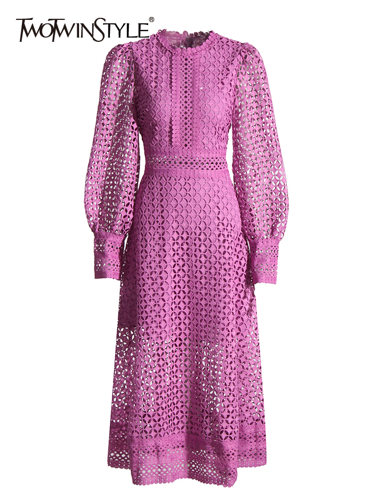 TWOTWINSTYLE Embroidery Cut Ou - đánh giá và giá Linen Dress Wrap