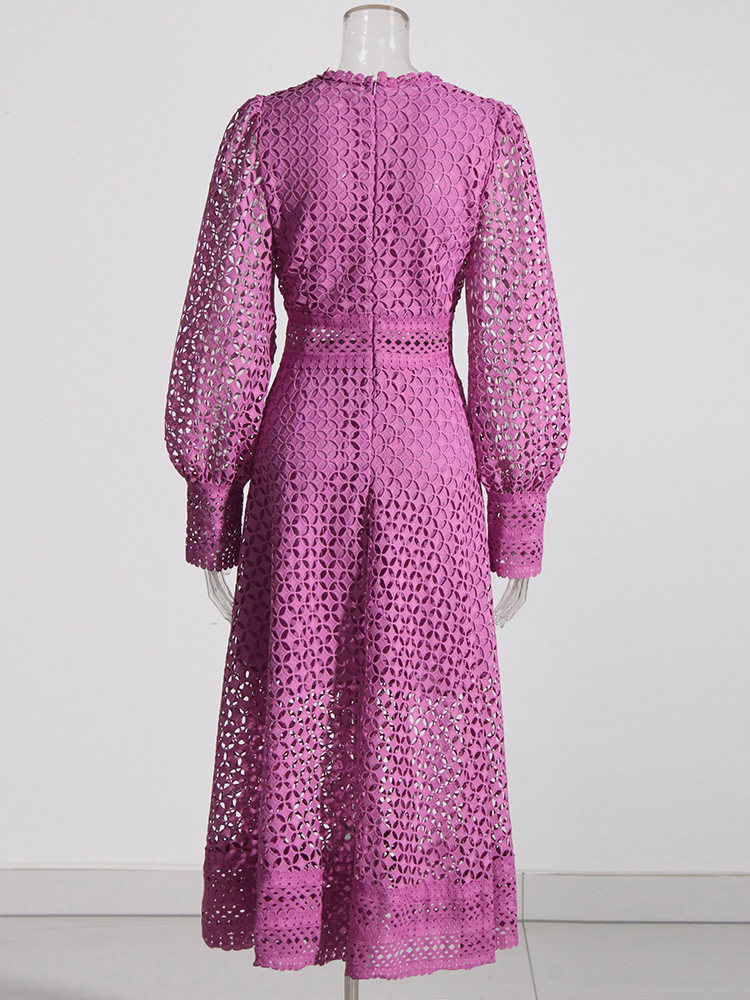 TWOTWINSTYLE Embroidery Cut Ou - đánh giá và giá Linen Dress Wrap