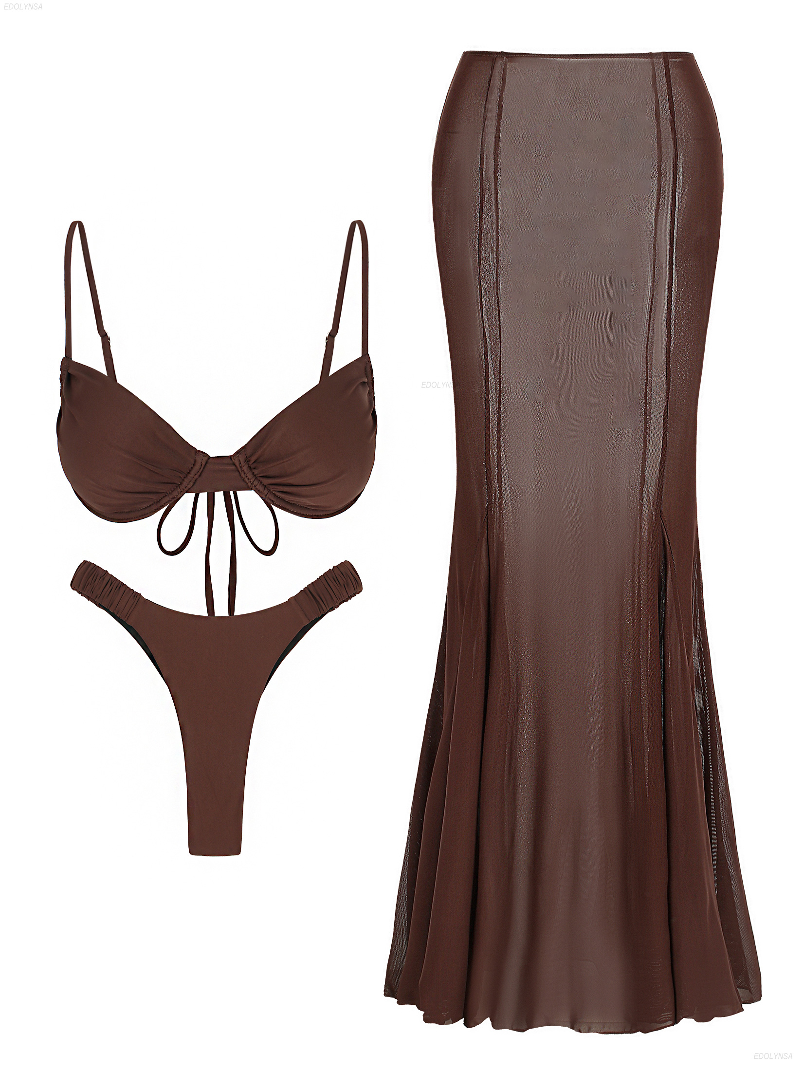 Ruched Bathing Suit with Cover - đánh giá và giá Swimsuit Bikini Ruched