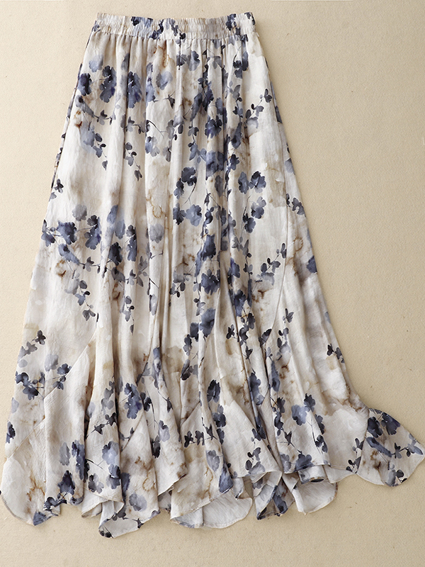 Floral A-Line Skirt Women's El - đánh giá và giá Midi Skirt Floral