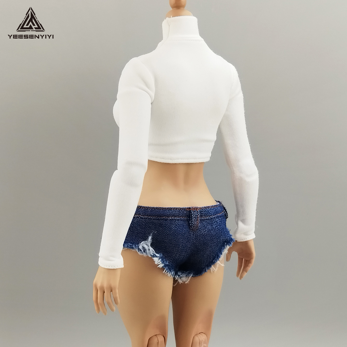 1/6 Scale Distressed Denim Min - đánh giá và giá Shorts Denim Frayed