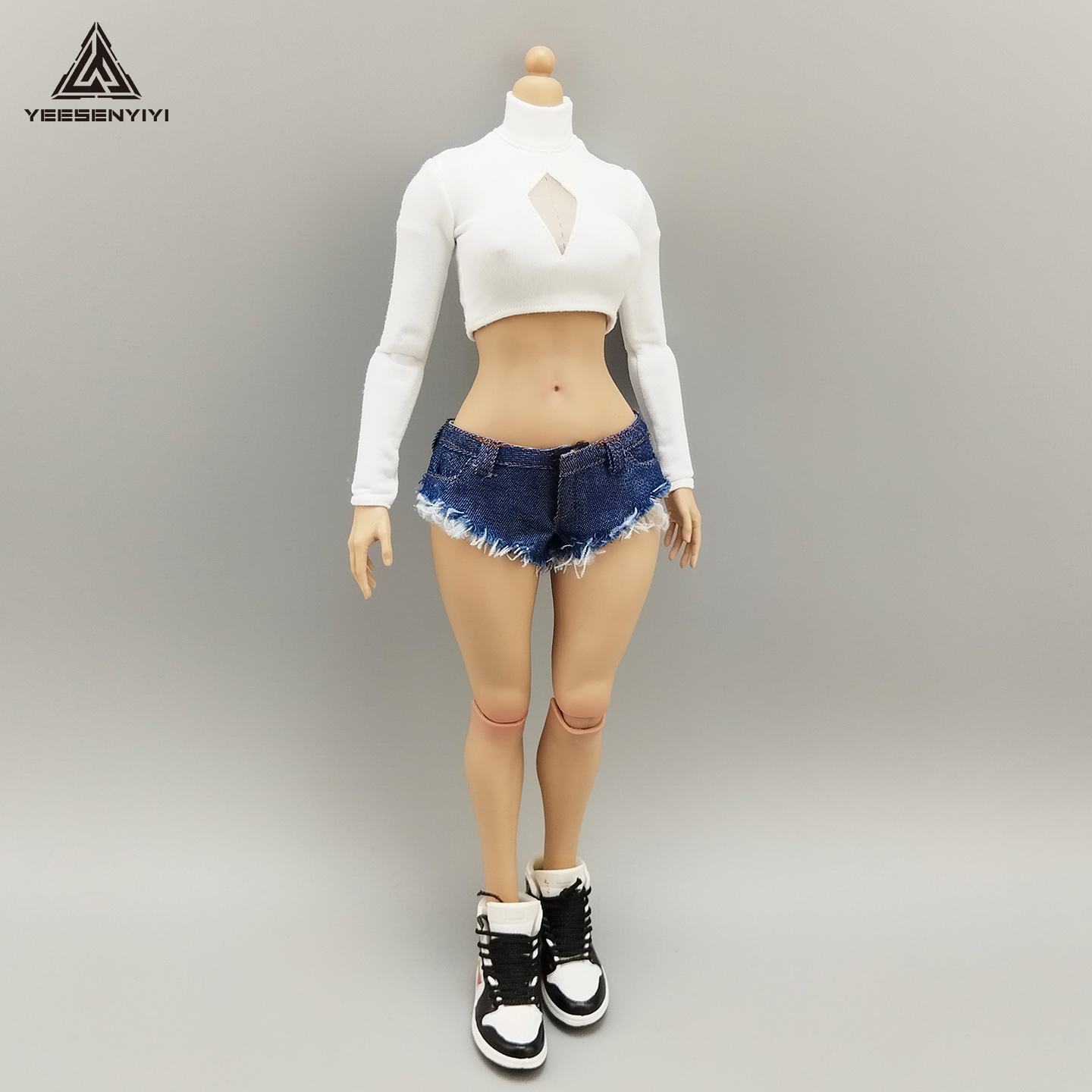 1/6 Scale Distressed Denim Min - đánh giá và giá Shorts Denim Frayed