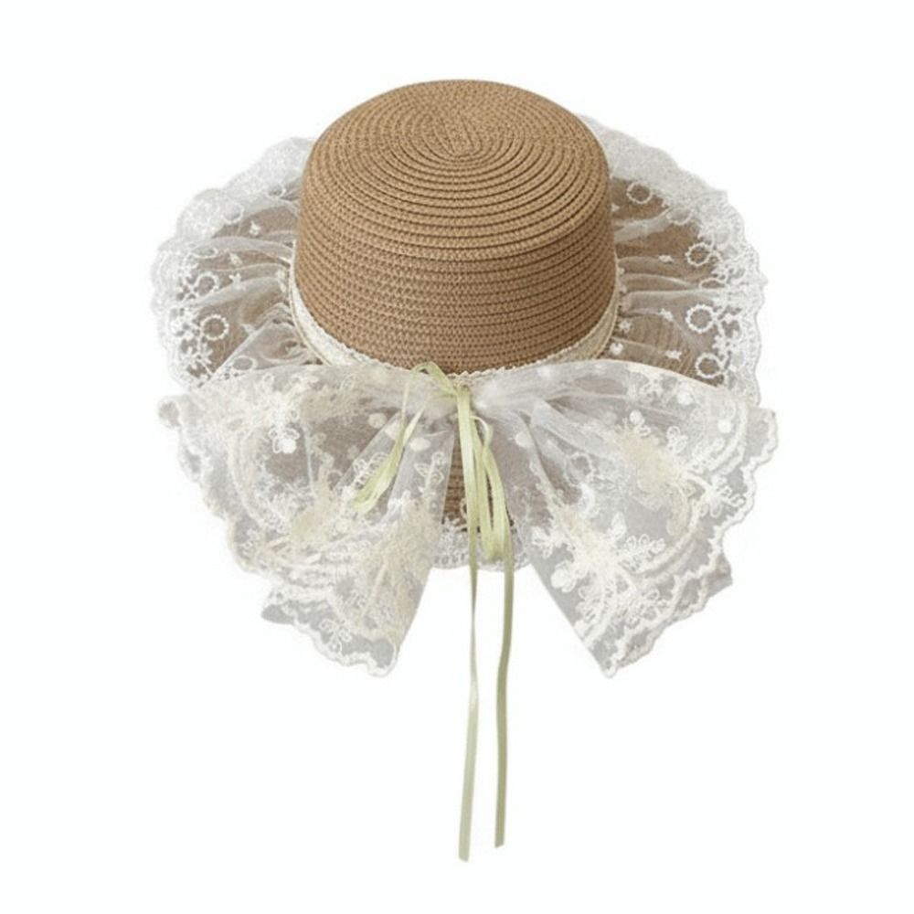 Floppy Lace Bow Sun Hat Breath - đánh giá và giá Hat Floppy Wide
