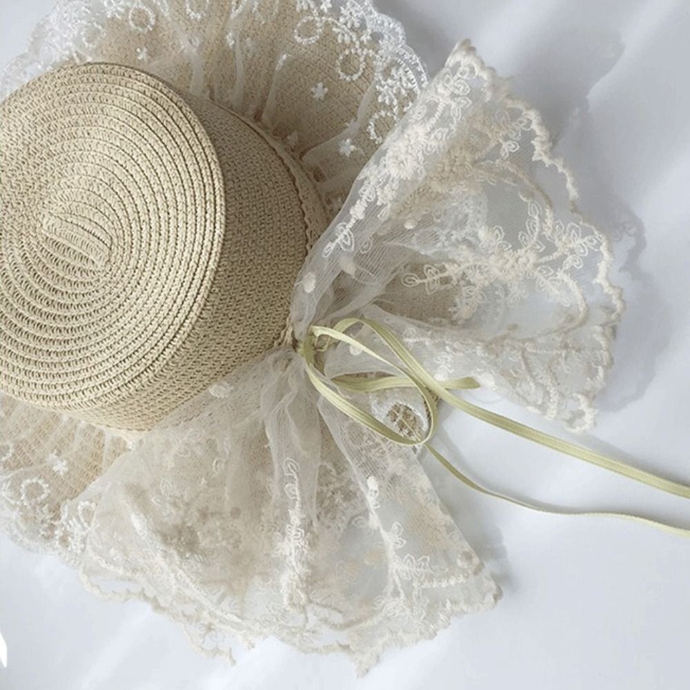 Floppy Lace Bow Sun Hat Breath - đánh giá và giá Hat Floppy Wide