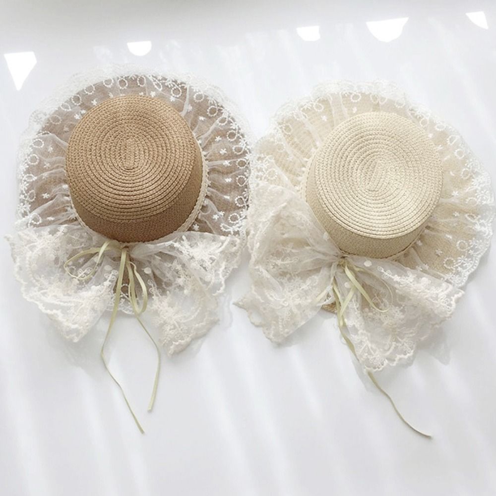 Floppy Lace Bow Sun Hat Breath - đánh giá và giá Hat Floppy Wide