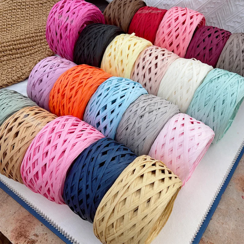180m raffia Yarn paper Grass f - đánh giá và giá Crochet Bag Raffia
