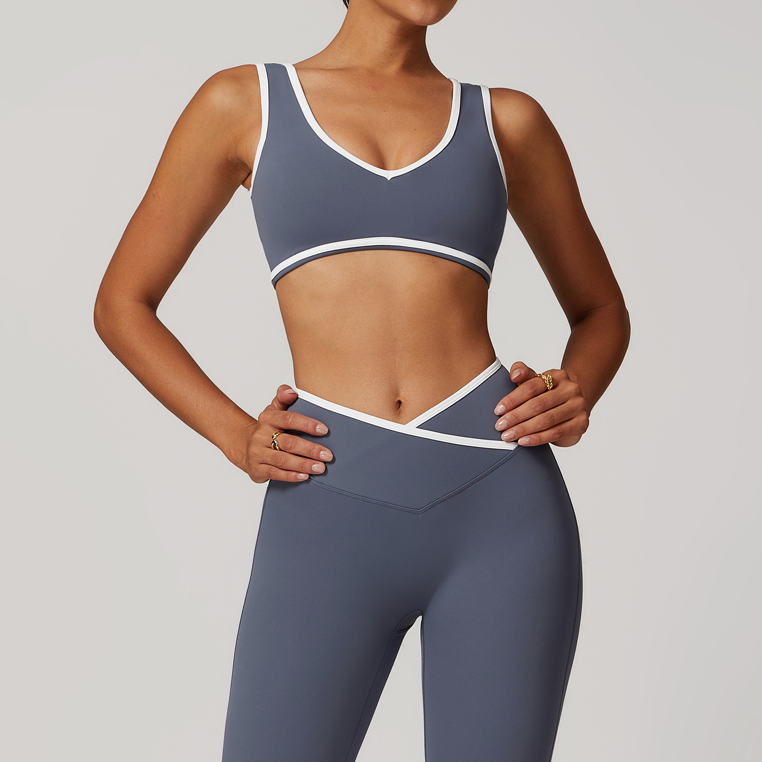V-Neck Sports Bra Women Top Pu - đánh giá và giá Crop Top Crochet
