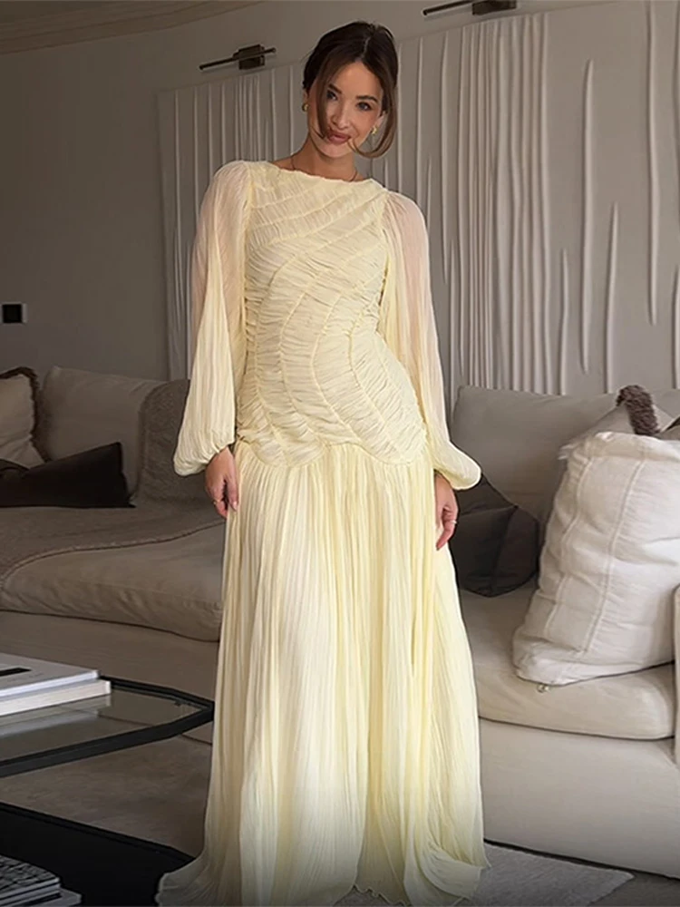 BWQ Elegant Chiffon Pleated Lo - đánh giá và giá Linen Dress Wrap