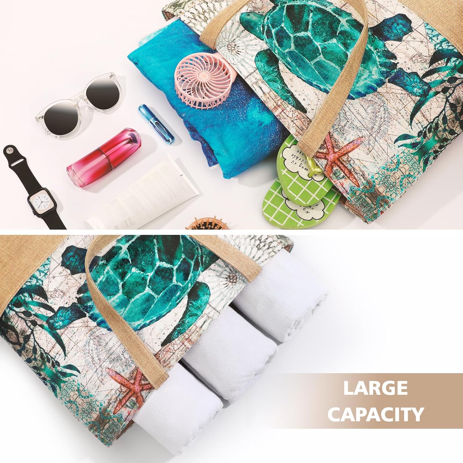Large Beach Bag for Women with - đánh giá và giá Tote Bag Beach