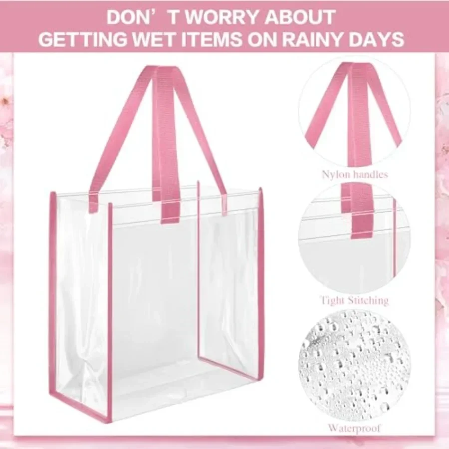 Pack 12x12x6 Inch Clear Tote B - đánh giá và giá Tote Bag Beach