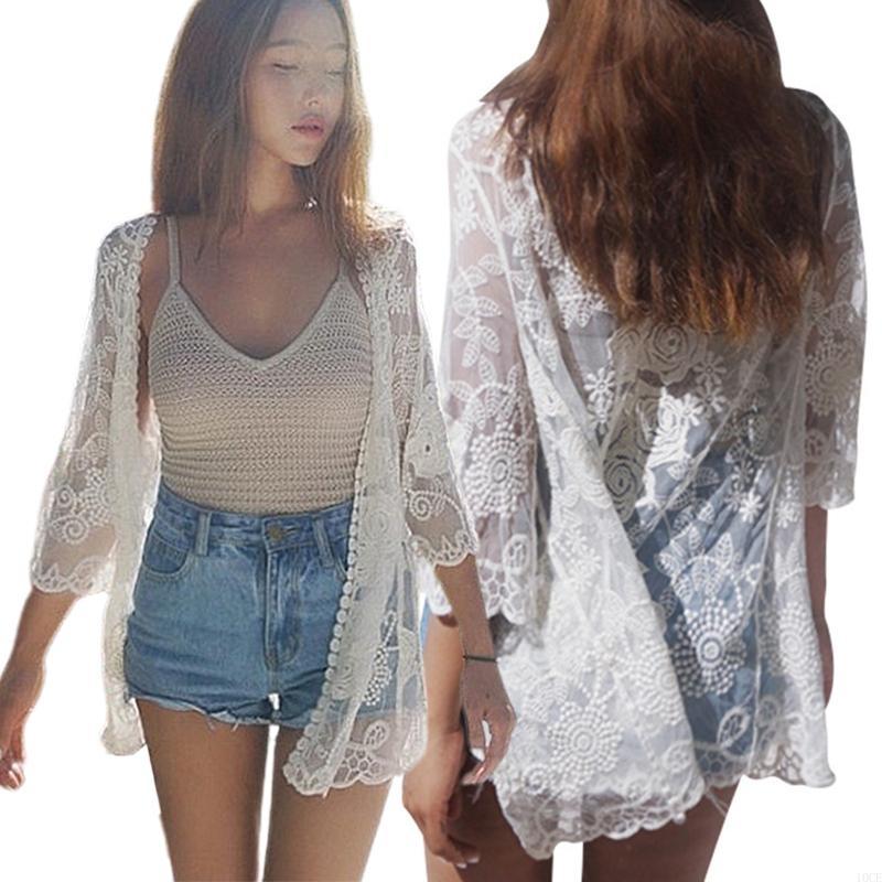 Women Lace Open Front Kimono C - đánh giá và giá Kimono Sheer Floral