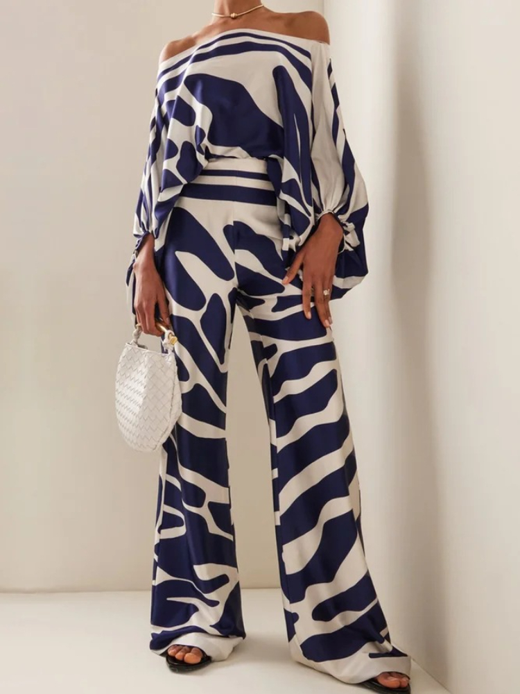 Women's Printed Satin 2-piece  - đánh giá và giá Blouse Off Shoulder