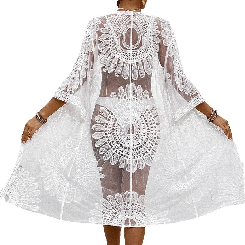 Lace Embroidered Lightweight K - đánh giá và giá Kimono Sheer Floral
