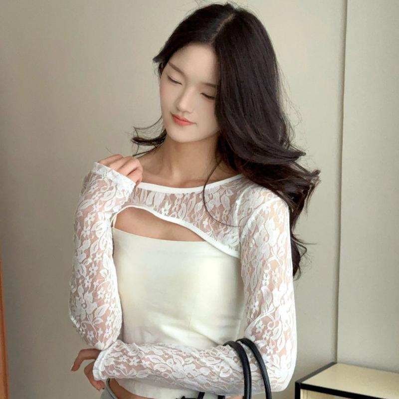 Sexy Hollow Out See Through La - đánh giá và giá Crop Top Crochet