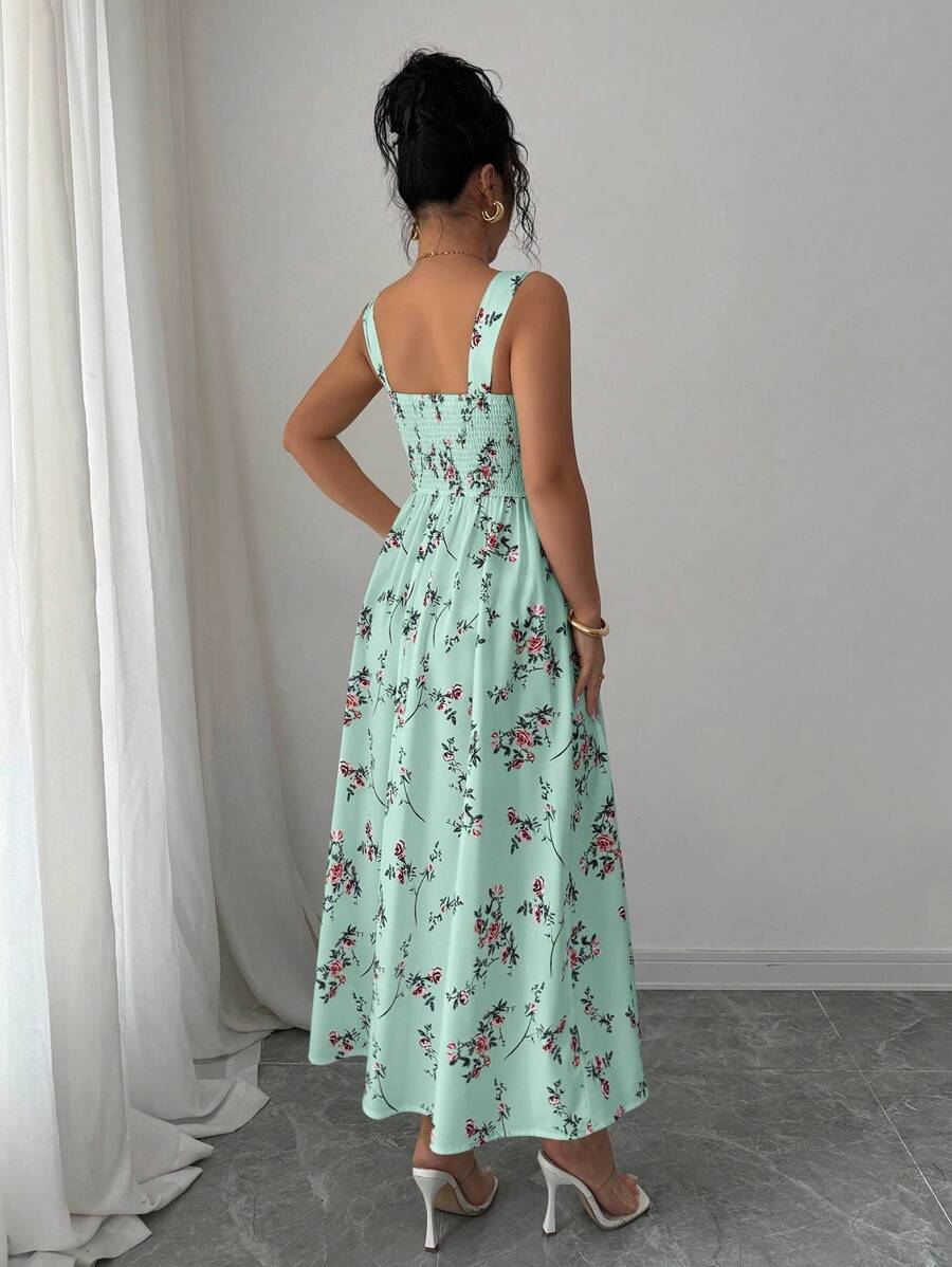 Mint Green Floral Midi Dress W - đánh giá và giá Midi Skirt Floral