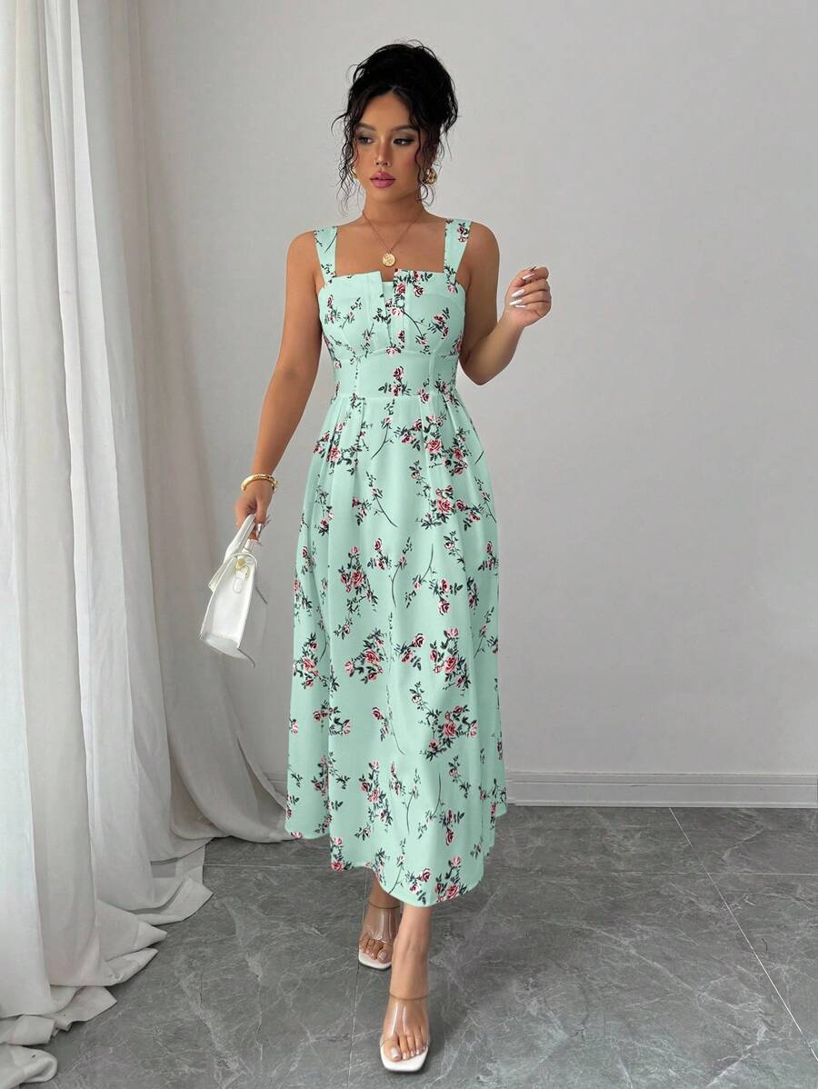 Mint Green Floral Midi Dress W - đánh giá và giá Midi Skirt Floral