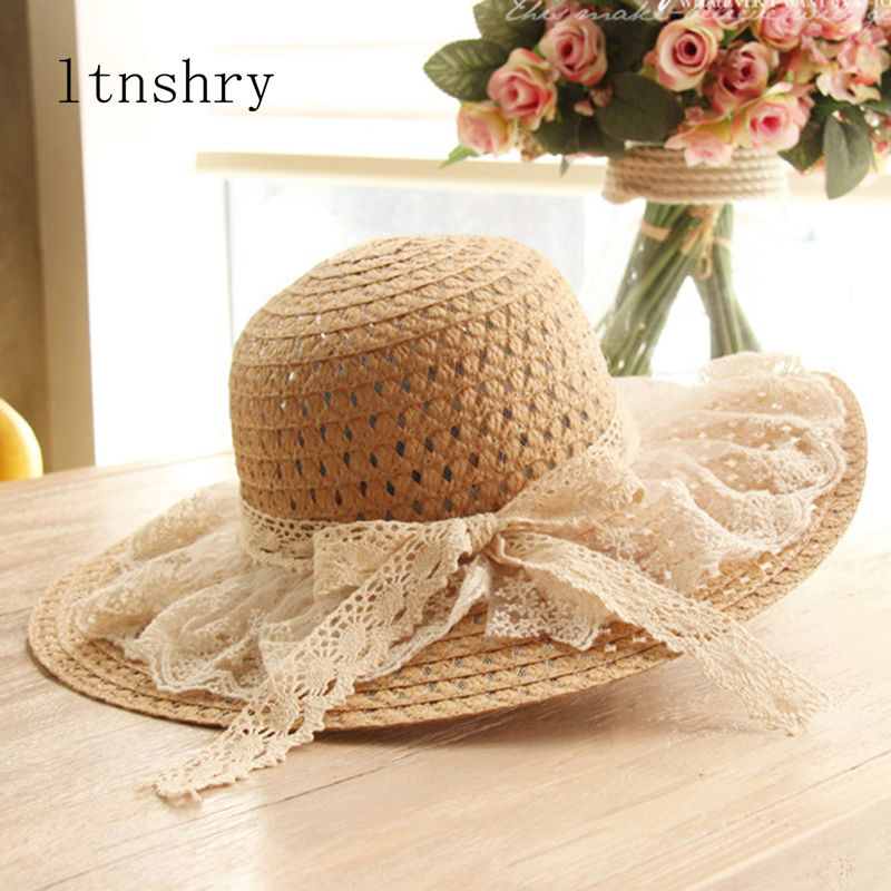 Women Lace Sun Hats For  Wide  - đánh giá và giá Hat Floppy Wide