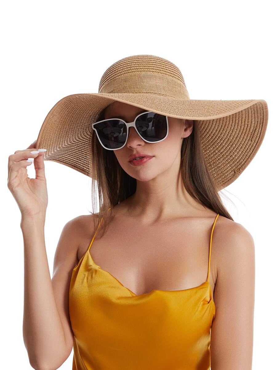 Womens Wide Brim Floppy Straw  - đánh giá và giá Hat Floppy Wide