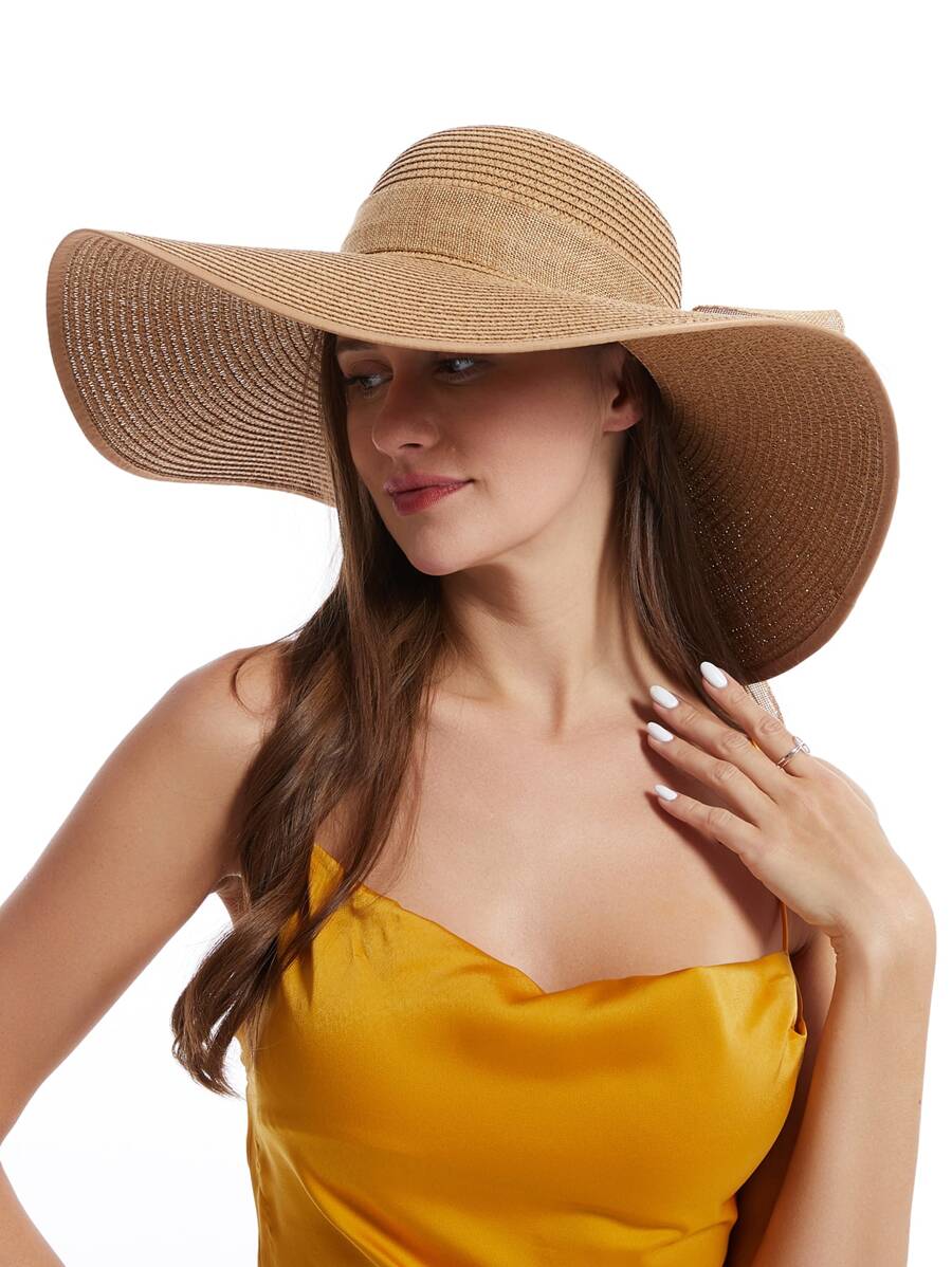 Womens Wide Brim Floppy Straw  - đánh giá và giá Hat Floppy Wide