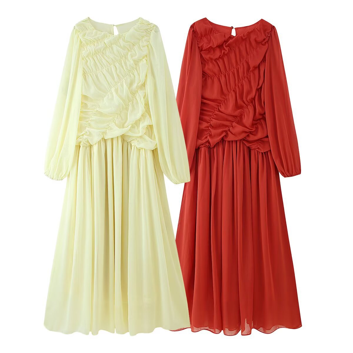 Autumn Long Sleeve Dresses 202 - đánh giá và giá Linen Dress Wrap