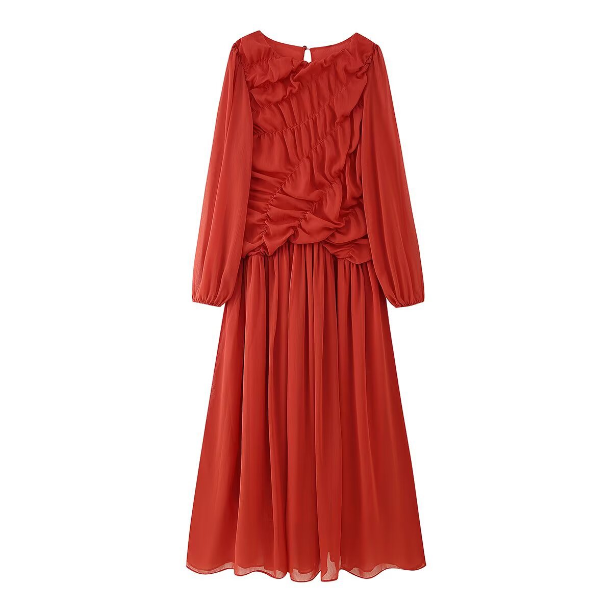 Autumn Long Sleeve Dresses 202 - đánh giá và giá Linen Dress Wrap
