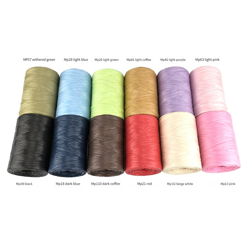 100g/pcs Flat Raffia Paper Yar - đánh giá và giá Crochet Bag Raffia