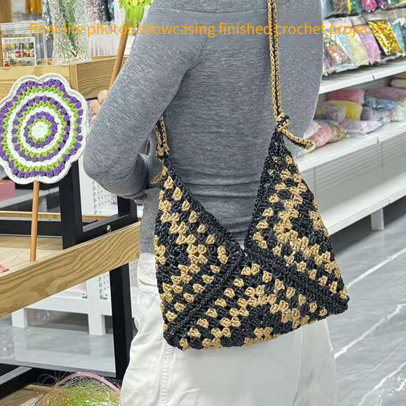 100g/pcs Flat Raffia Paper Yar - đánh giá và giá Crochet Bag Raffia