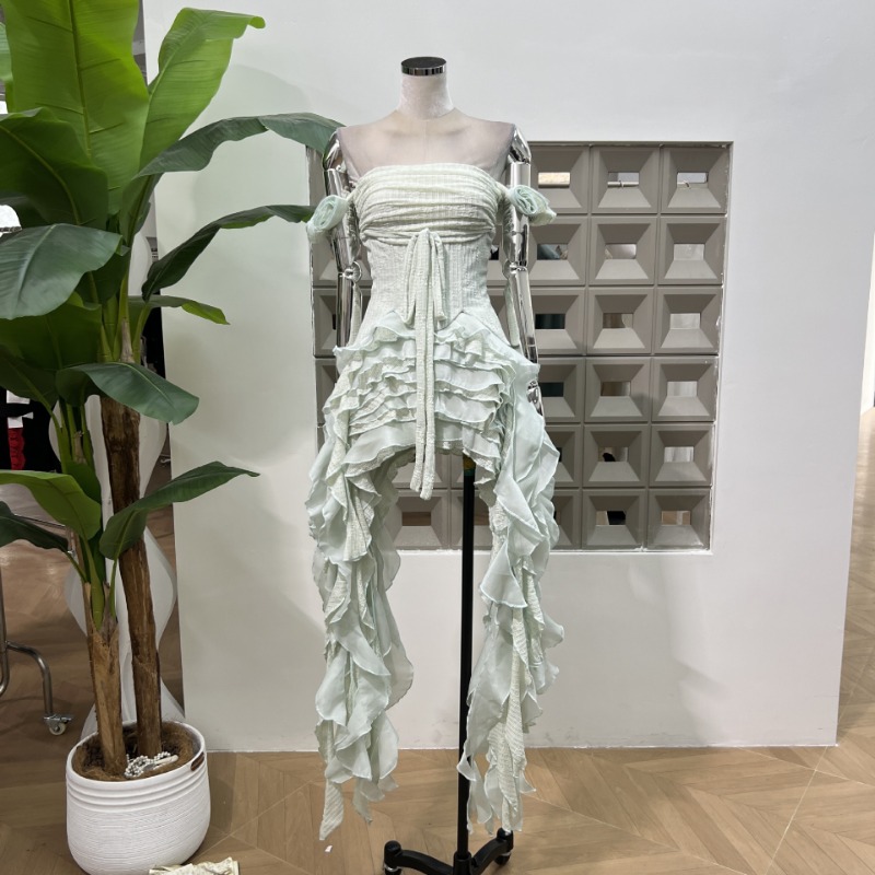 KBQ Solid Spliced Tassel Irreg - đánh giá và giá Maxi Dress Halter