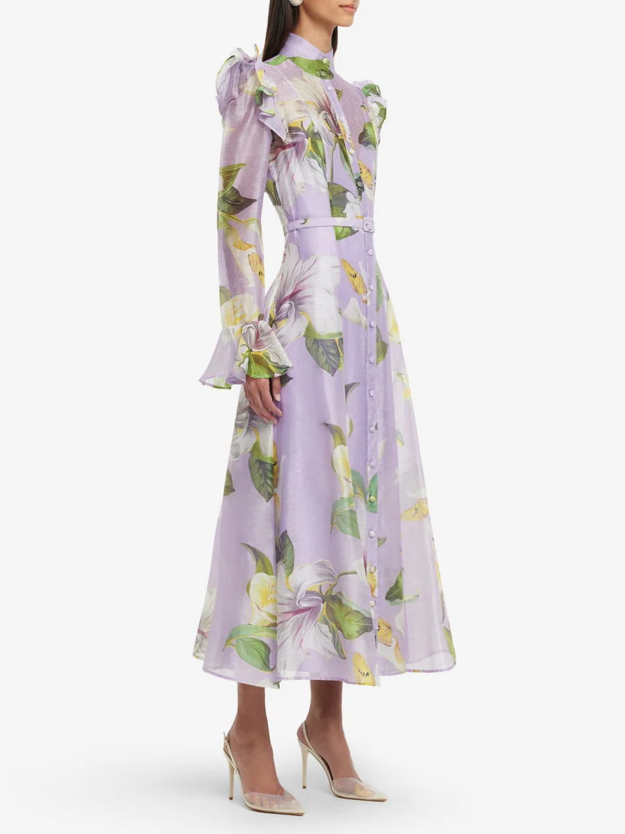 TWOTWINSTYLE Printing Spliced  - đánh giá và giá Linen Dress Wrap