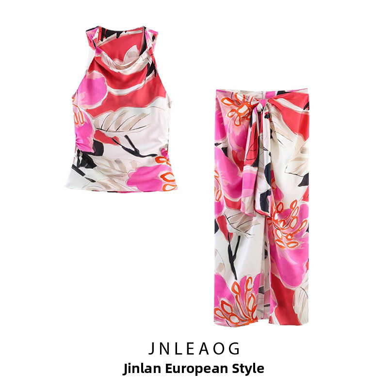 JNLEAOG Summer New Women's Sil - đánh giá và giá Midi Skirt Floral