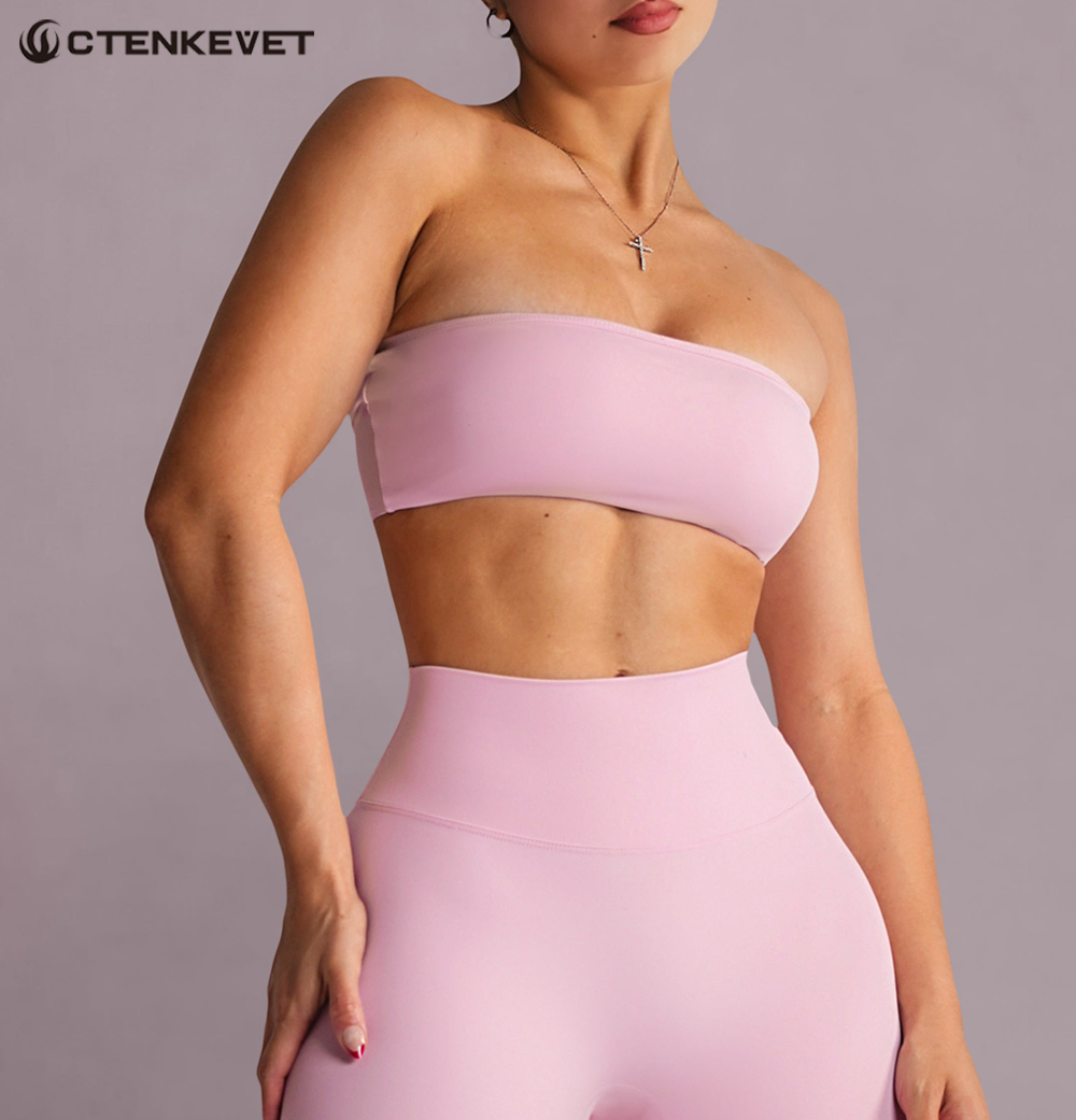Strapless Sports Bra Gym Crop  - đánh giá và giá Crop Top Crochet