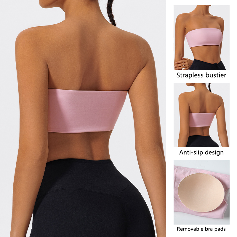 Strapless Sports Bra Gym Crop  - đánh giá và giá Crop Top Crochet