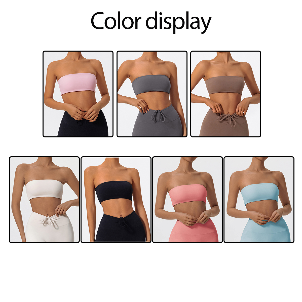 Strapless Sports Bra Gym Crop  - đánh giá và giá Crop Top Crochet