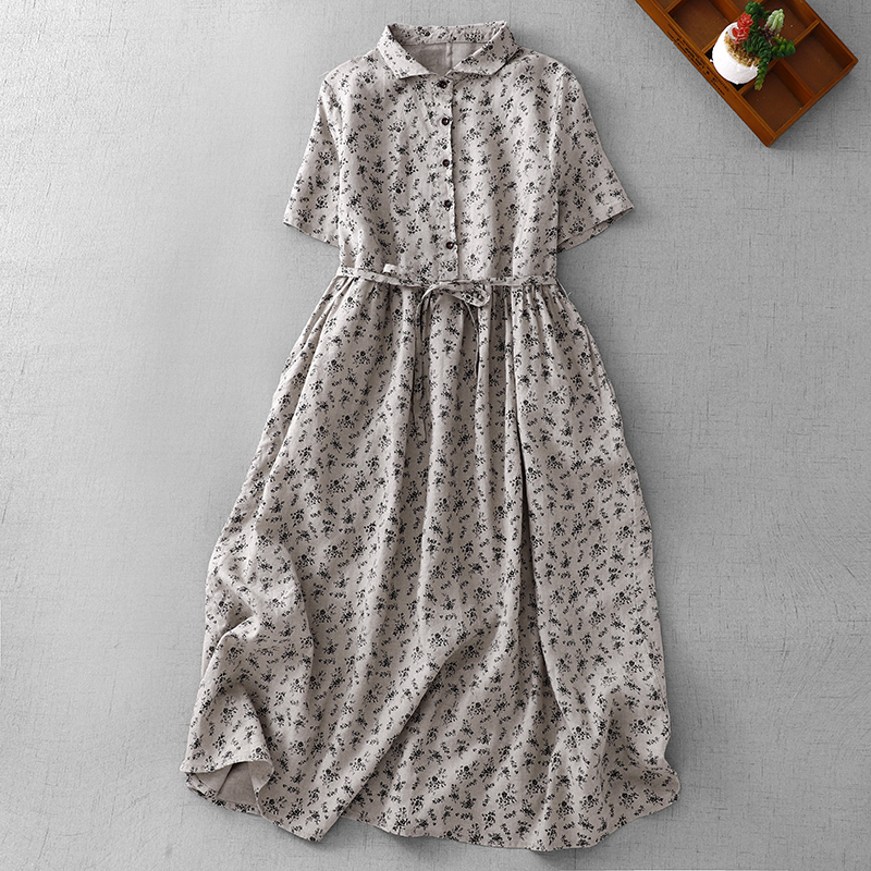 Summer Floral Cotton Linen Dr  - đánh giá và giá Midi Skirt Floral