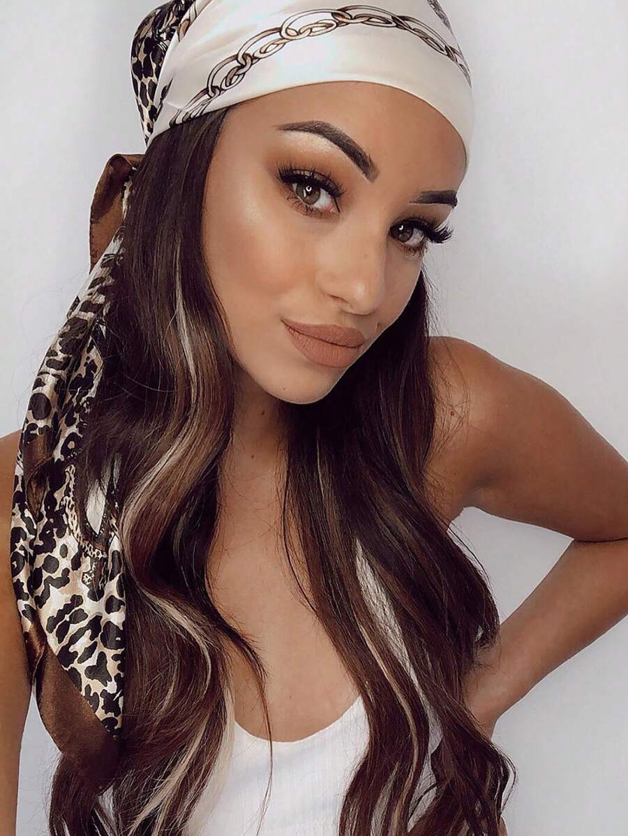 1pc Leopard Print Chain & Flor - đánh giá và giá Headband Summer Knit