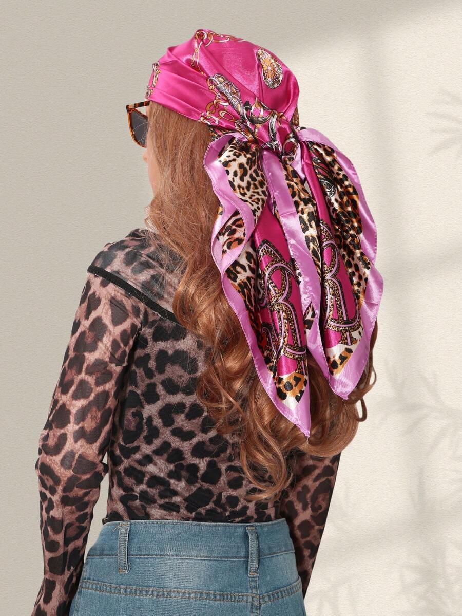 1pc Leopard Print Chain & Flor - đánh giá và giá Headband Summer Knit