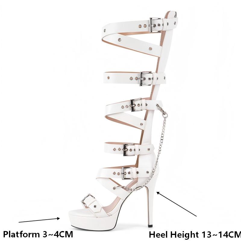Onlymaker Platform Knee High E - đánh giá và giá Sandal Strappy Heeled