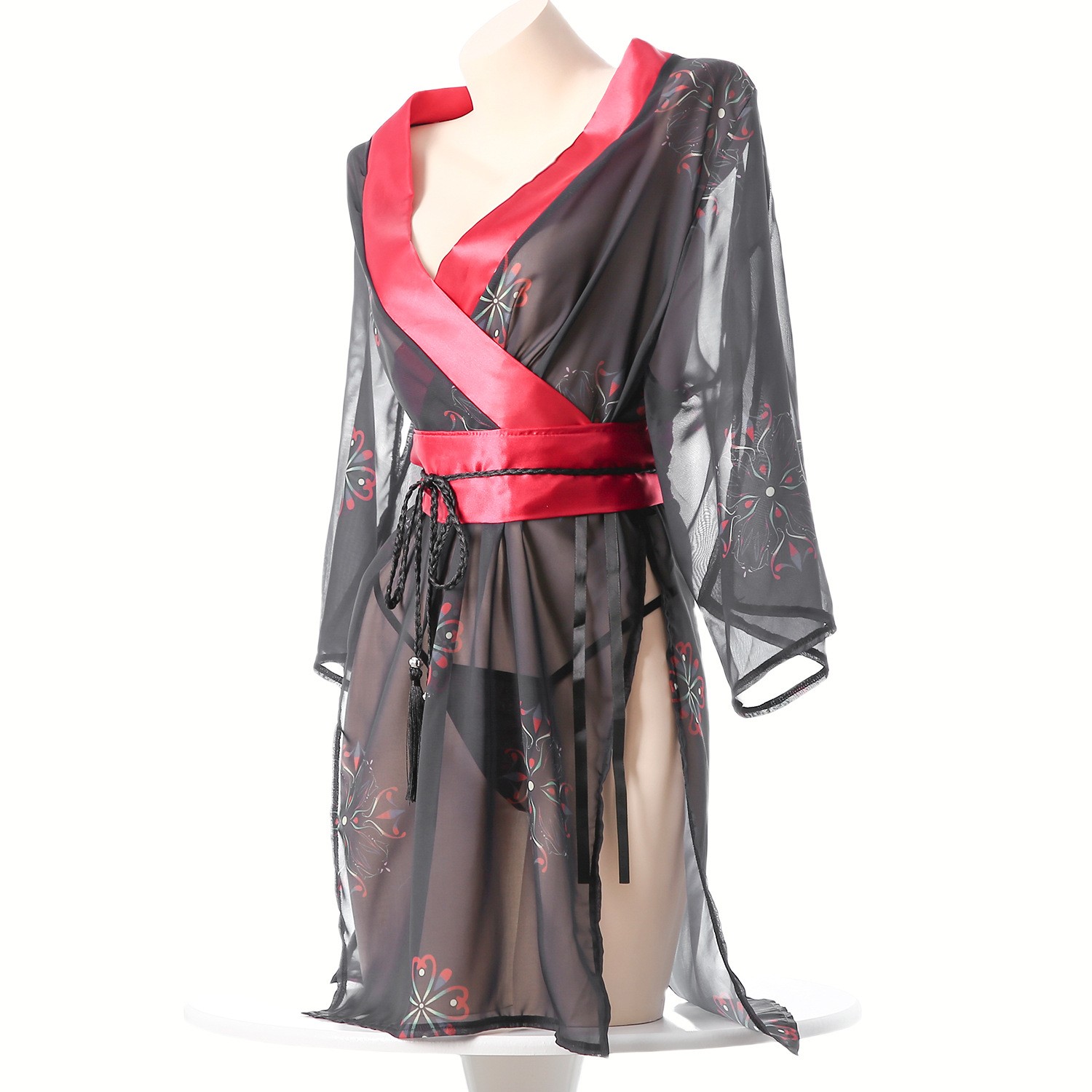 Women's Black Sheer Mesh Japan - đánh giá và giá Kimono Sheer Floral